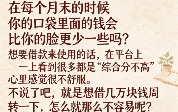 综合评分不足还能下的口子，整合5个最新能下来钱的口子