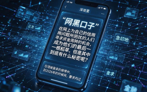 2026年那些网黑口子，详尽说明五个无视黑白户的下款口子