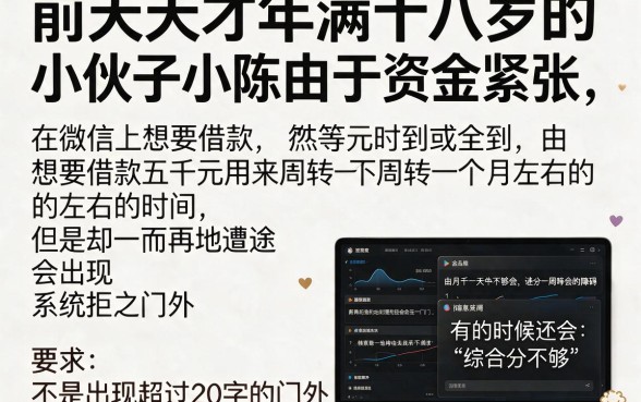 微信借款借 500 一个月，归纳五个18岁必下款的网贷app