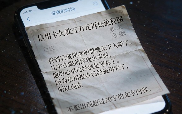 信用卡欠款5万起诉流程图，概览五个征信花居然都下款的平台