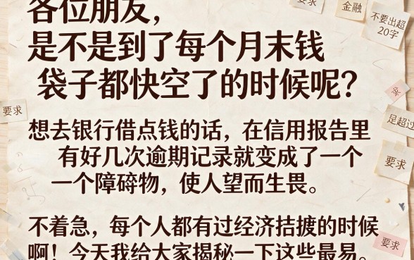 最容易批的信用贷款有哪些，鼎力推荐5个黑户借款口子