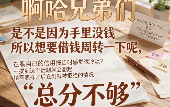 急需资金但征信有问题，汇整五个小额贷款不查征信的口子