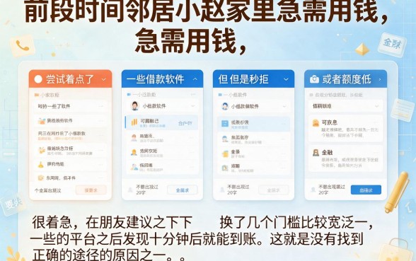 征信黑花了急需用钱怎么办，理出五个手机可以临时借钱的app
