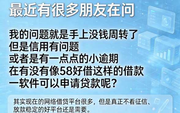 类似58好借一样的借钱软件，整理5个黑户好下款的网贷口子