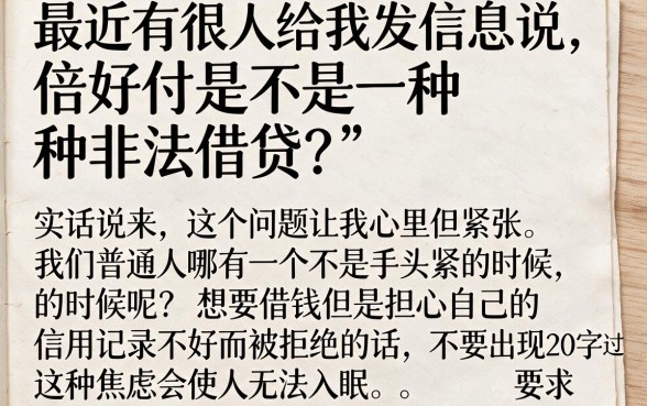 倍好付是属于非法贷款吗，枚举五个无视黑白必下款的网贷软件