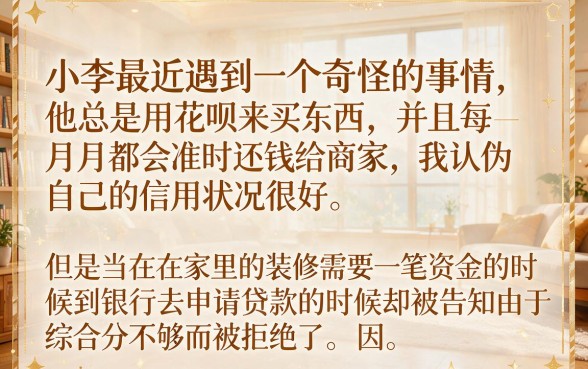 最近花呗不上征信怎么办，枚举五个无视综合评分不足的网贷