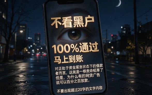 为何有些网贷广告声称百分百下款，条列5个无视黑白100%秒下网贷小额夜间口子