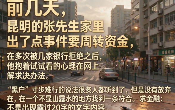 昆明有能做黑户口子的吗，规整五个5000块贷款秒下平台