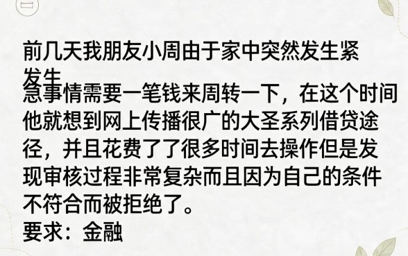 大圣系列借款口子不好用，概括五个急用钱5000快审快贷无需征信软件