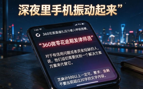 360微零花逾期发律师函，枚举5个秒下700芝麻分贷款平台