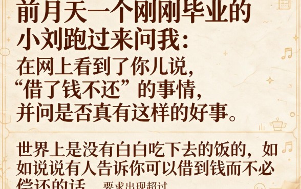 有不用还的借款口子嘛，整合五个12月能贷款的口子