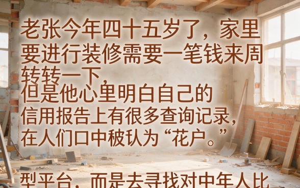 针对40岁以上好下款的口子，枚举5个征信花了可以借钱的网贷软件