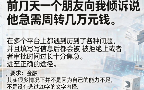 兄弟们有没有能下的口子啊，梳理5个轻松借款无压力口子