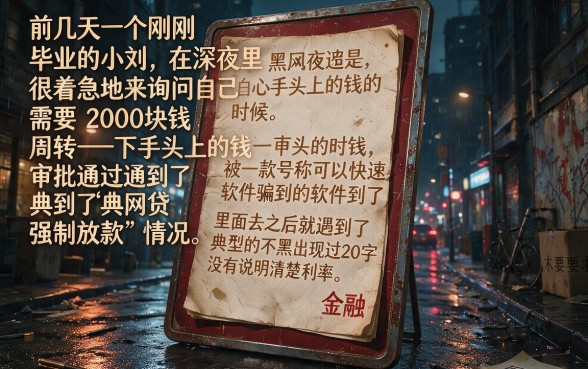 黑网贷强制下款逾期一天900，枚举5个不看年龄征信负债的app