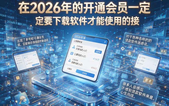 2026开会员必下款的口子，甄选5个高能分期贷款软件新秀