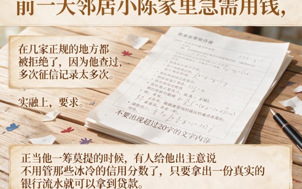 不查信用分14天的网贷，胪列五个看银行流水的网贷口子