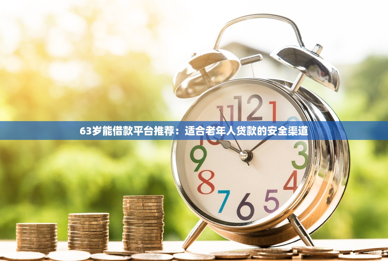 63岁能借款平台推荐：适合老年人贷款的安全渠道