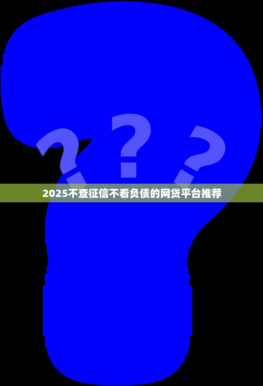 2025不查征信不看负债的网贷平台推荐