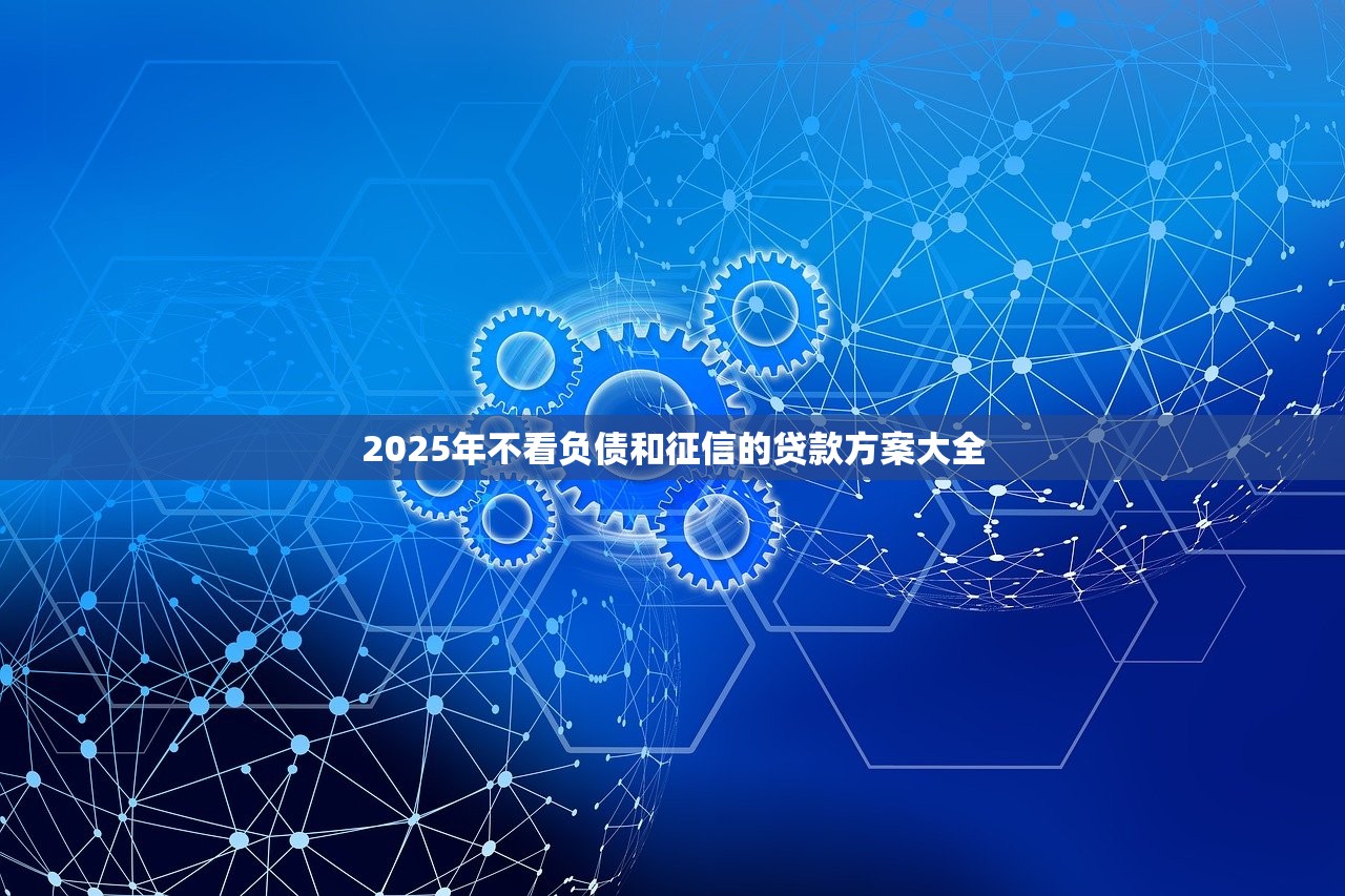 2025年不看负债和征信的贷款方案大全 2025年不看负债和征信的贷款方案大全
