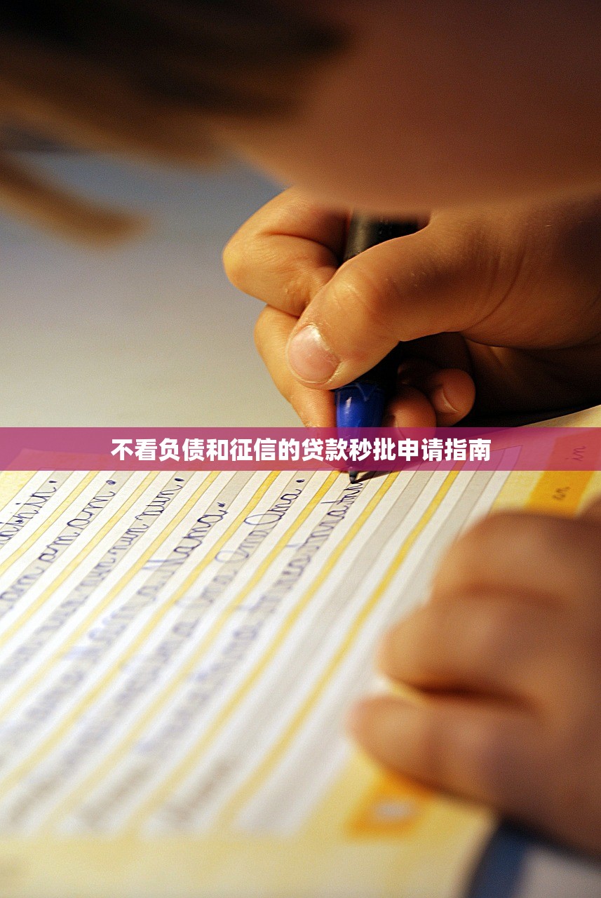 不看负债和征信的贷款秒批申请指南