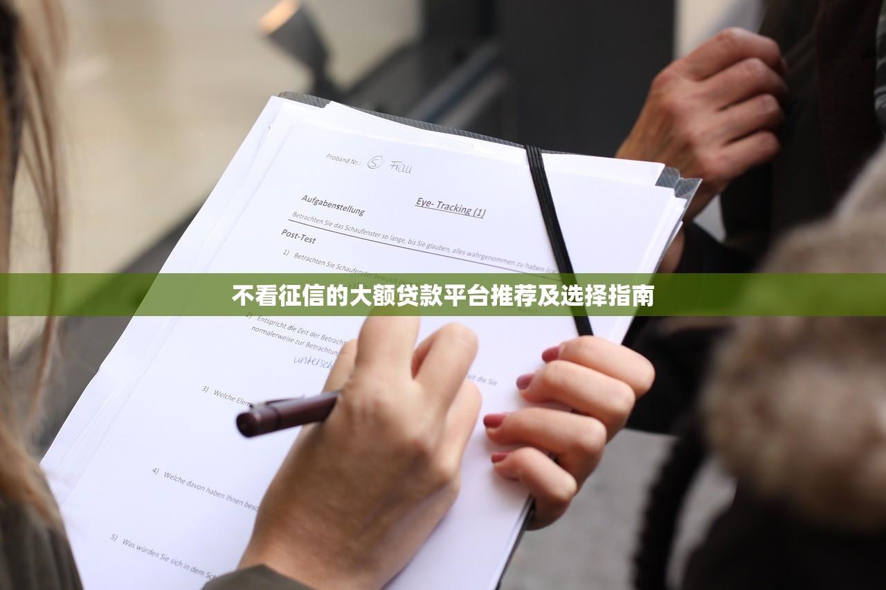 不看征信的大额贷款平台推荐及选择指南