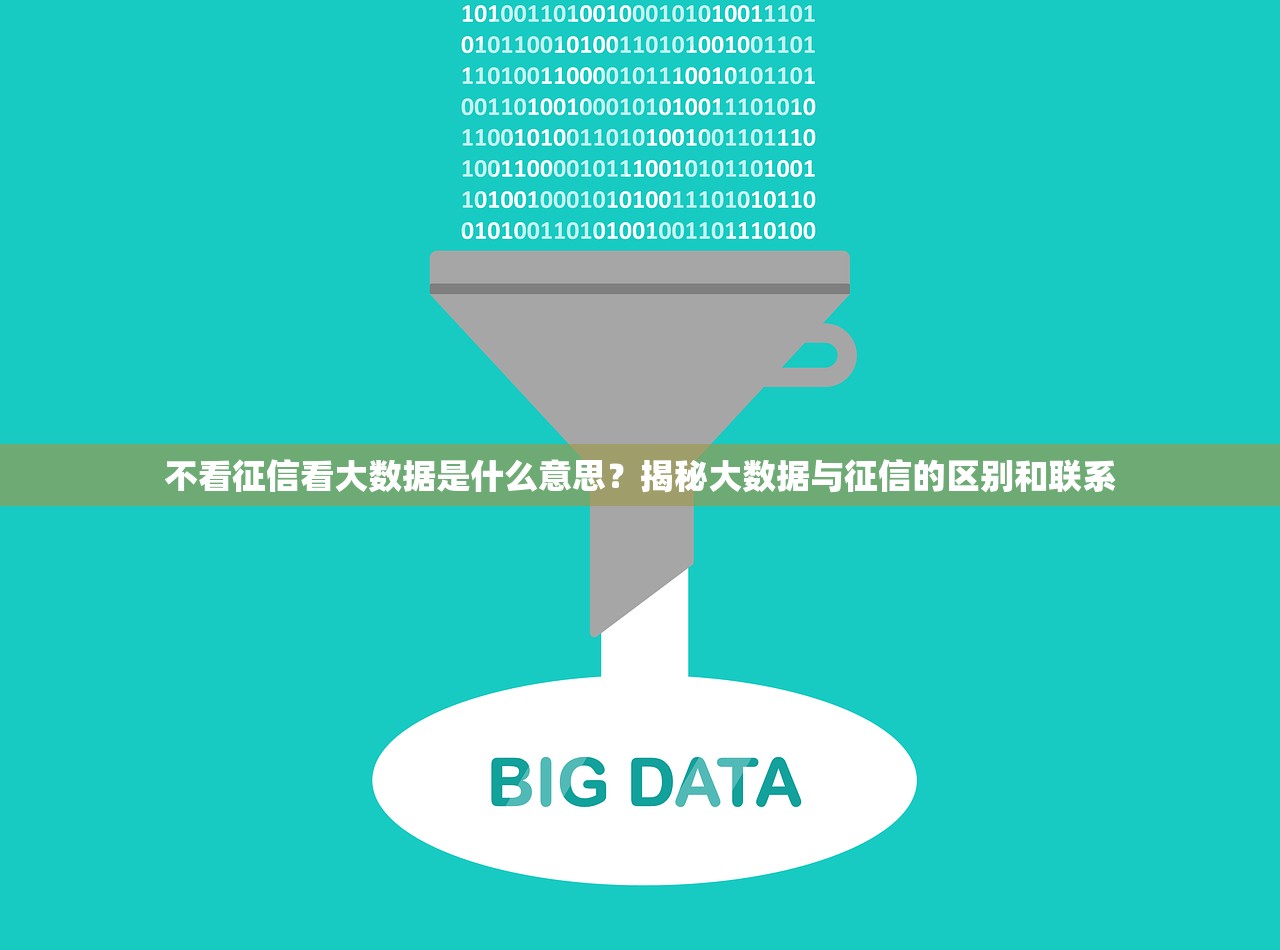 不看征信看大数据是什么意思？揭秘大数据与征信的区别和联系