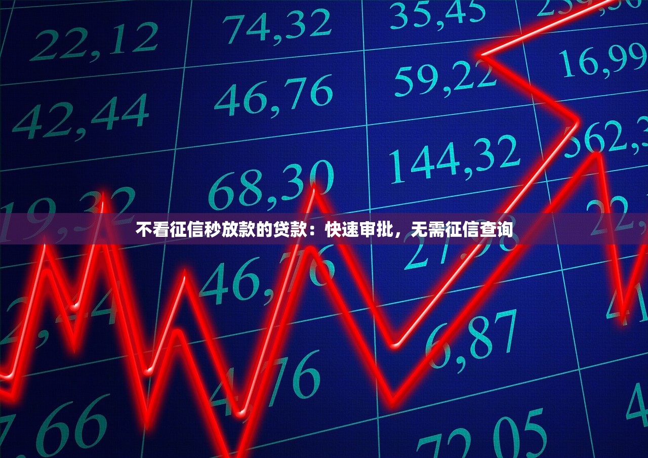 不看征信秒放款的贷款：快速审批，无需征信查询