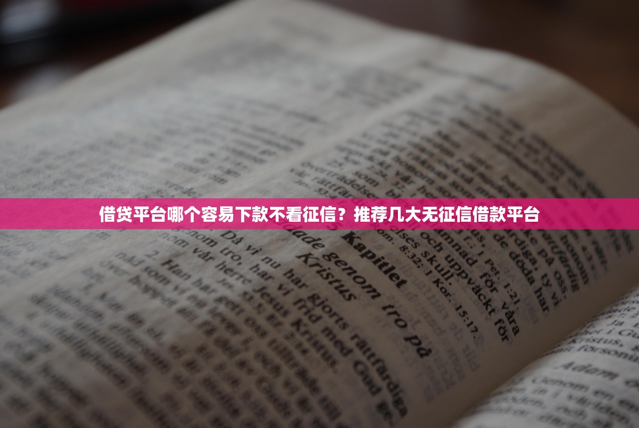 借条黑户口子哪个好？这些平台审核宽松还能快速到账