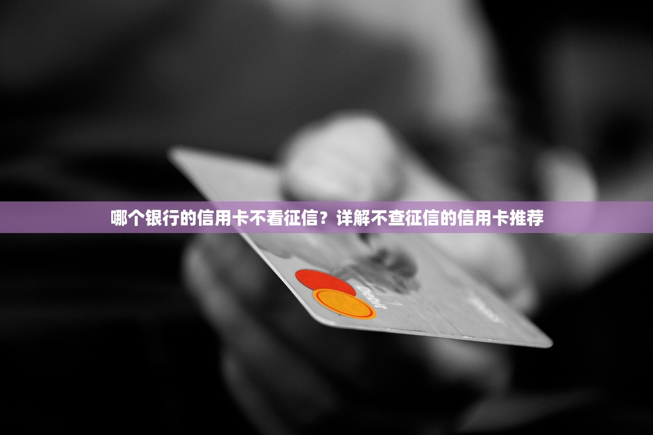 哪个银行的信用卡不看征信?详解不查征信的信用卡推荐 哪个银行的信用卡不看征信?详解不查征信的信用卡推荐