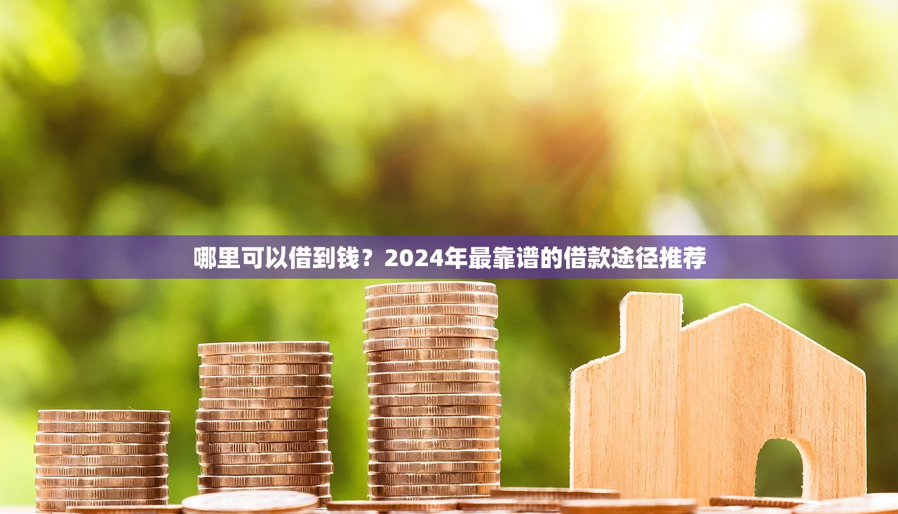 哪里可以借到钱？2024年最靠谱的借款途径推荐