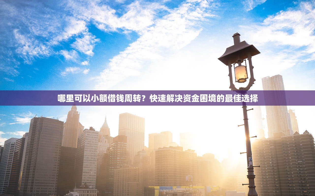 哪里可以小额借钱周转？快速解决资金困境的最佳选择
