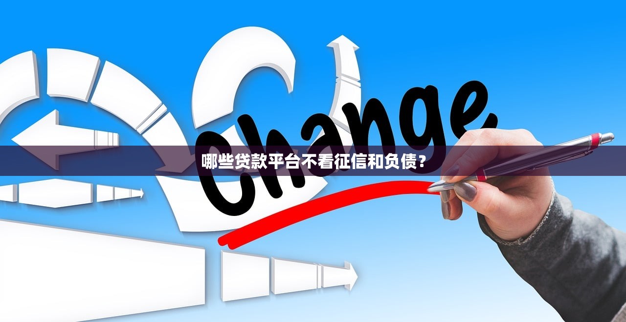 哪些贷款平台不看征信和负债？