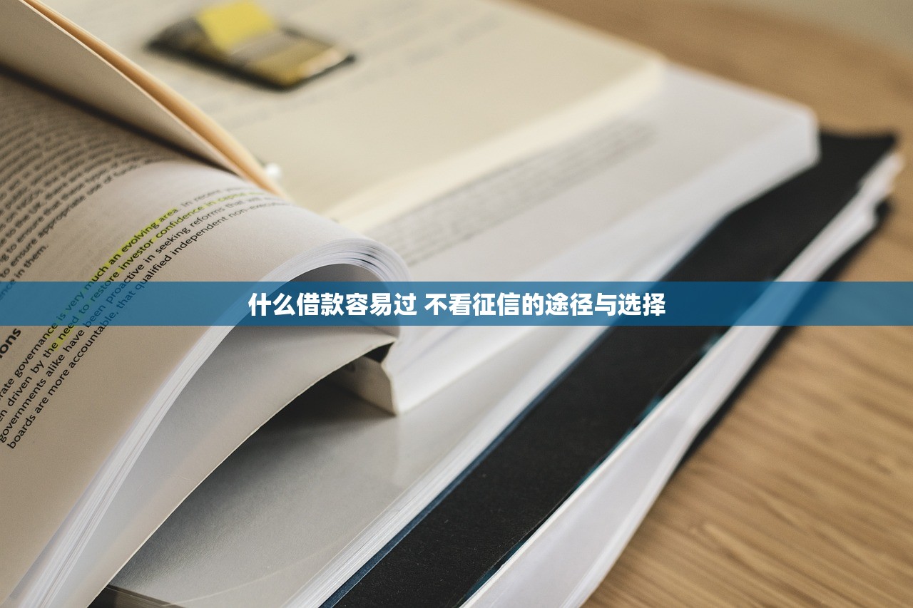什么借款容易过 不看征信的途径与选择 什么借款容易过 不看征信的途径与选择