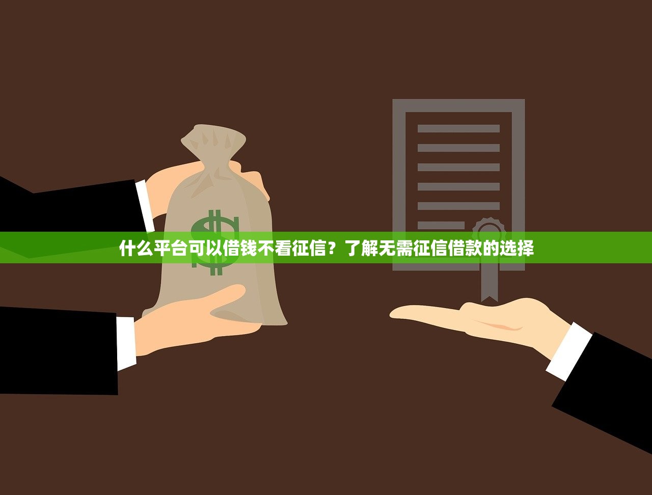 什么平台可以借钱不看征信?了解无需征信借款的选择 什么平台可以借钱不看征信?了解无需征信借款的选择