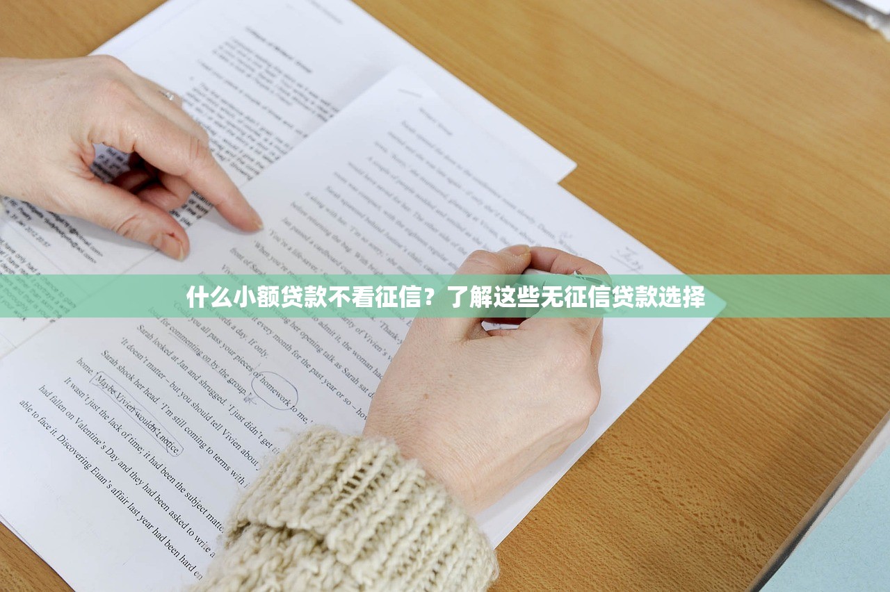 什么小额贷款不看征信?了解这些无征信贷款选择 什么小额贷款不看征信?了解这些无征信贷款选择