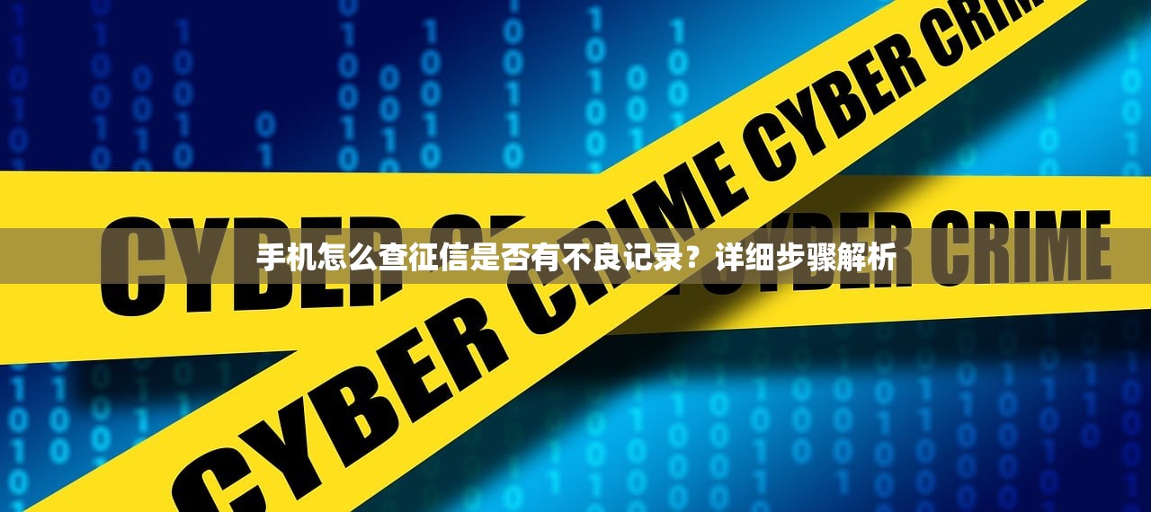 手机怎么查征信是否有不良记录?详细步骤解析 手机怎么查征信是否有不良记录?详细步骤解析