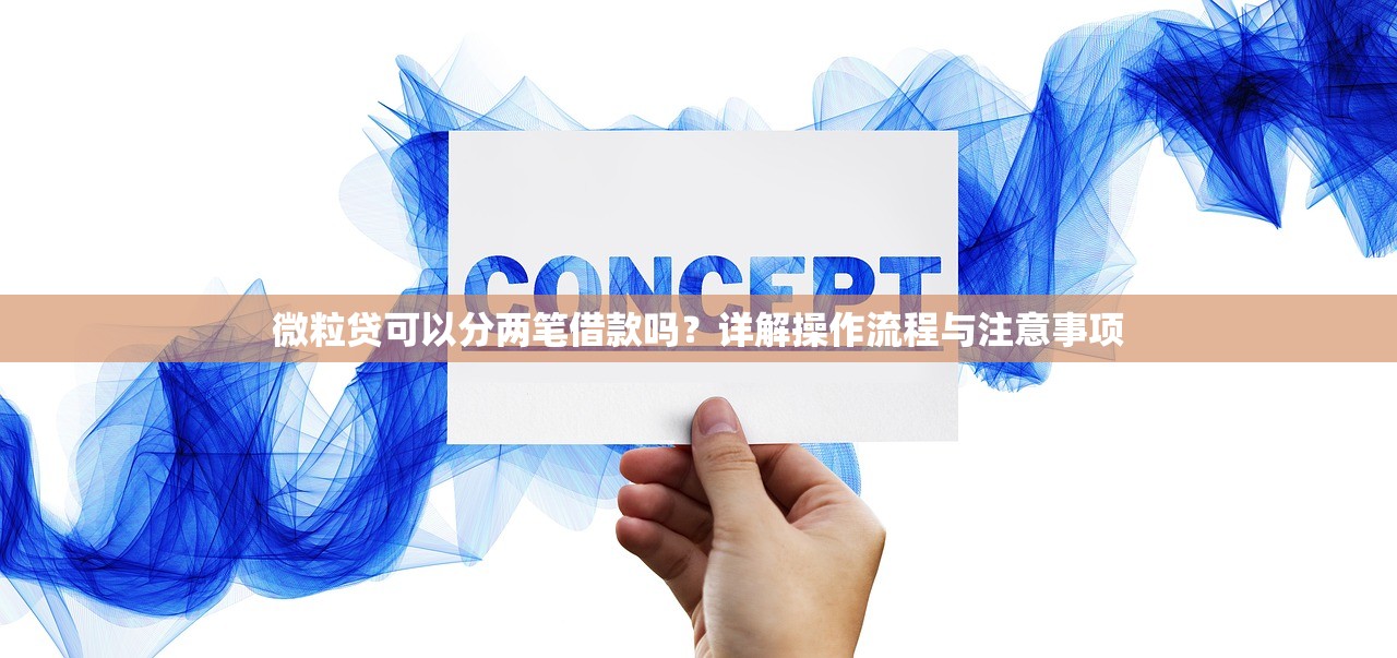 微粒贷可以分两笔借款吗?详解操作流程与注意事项 微粒贷可以分两笔借款吗?详解操作流程与注意事项
