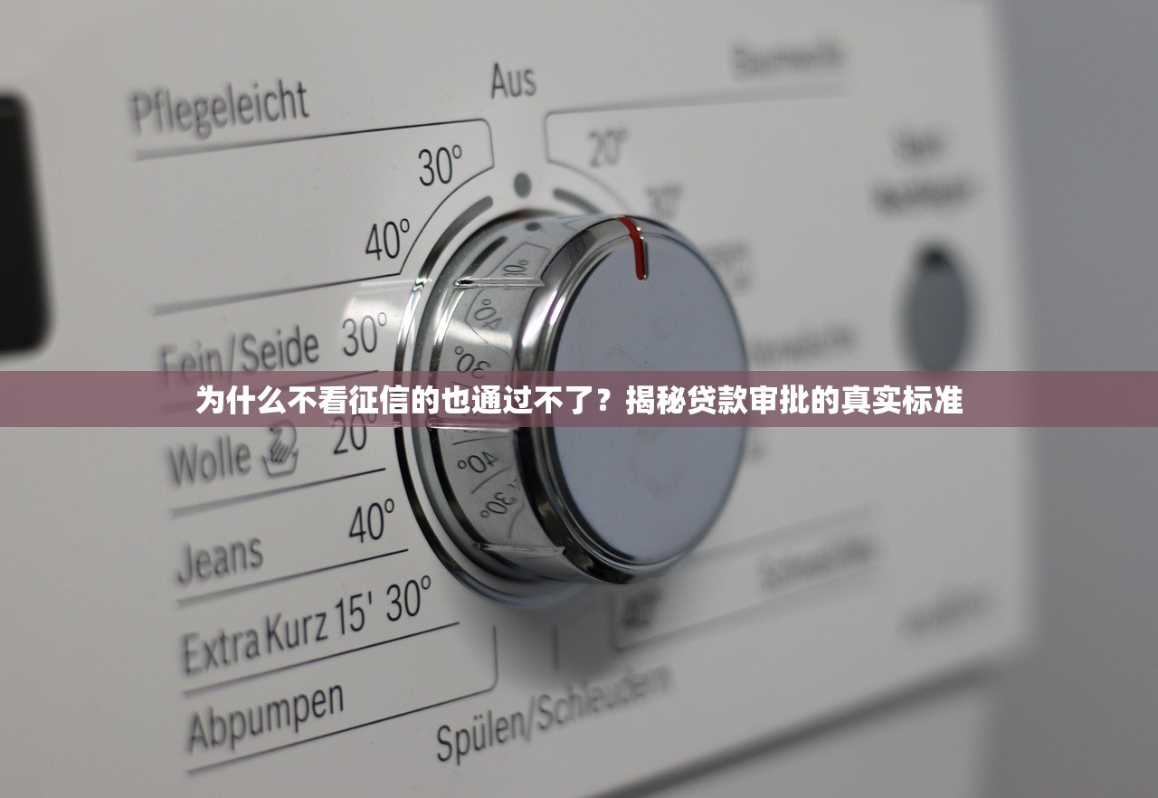 为什么不看征信的也通过不了?揭秘贷款审批的真实标准 为什么不看征信的也通过不了?揭秘贷款审批的真实标准