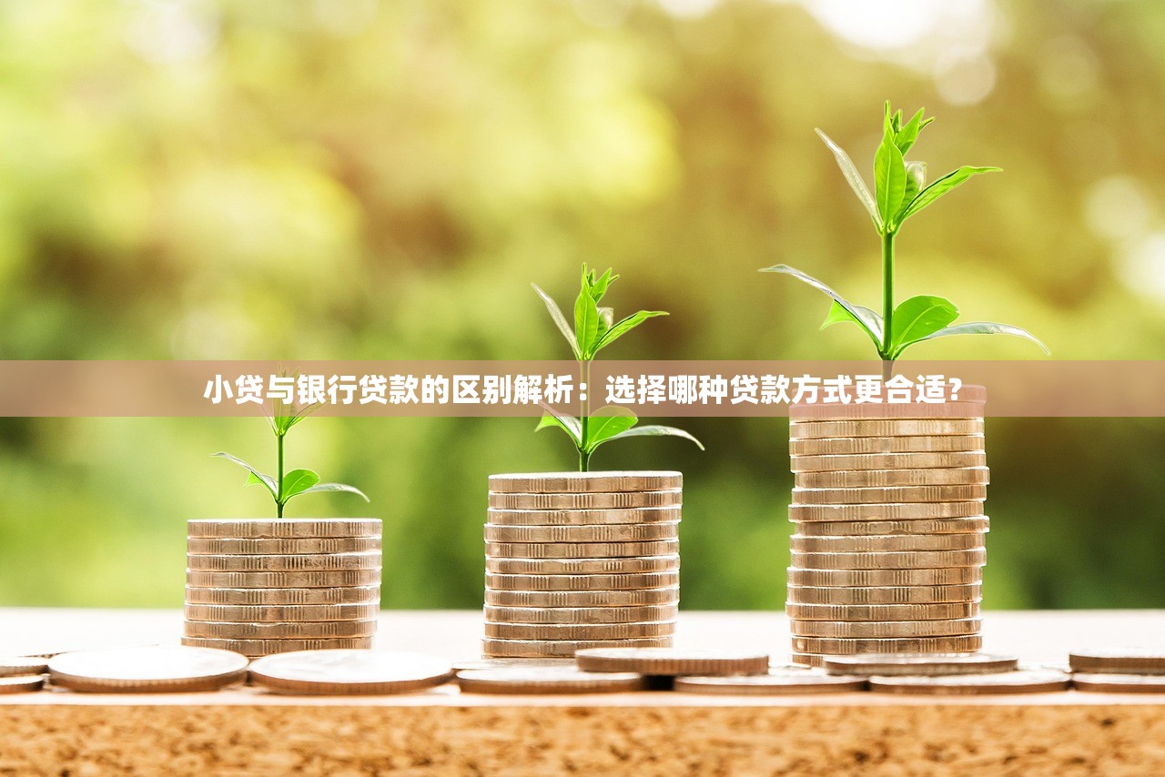 小贷与银行贷款的区别解析:选择哪种贷款方式更合适? 小贷与银行贷款的区别解析:选择哪种贷款方式更合适?
