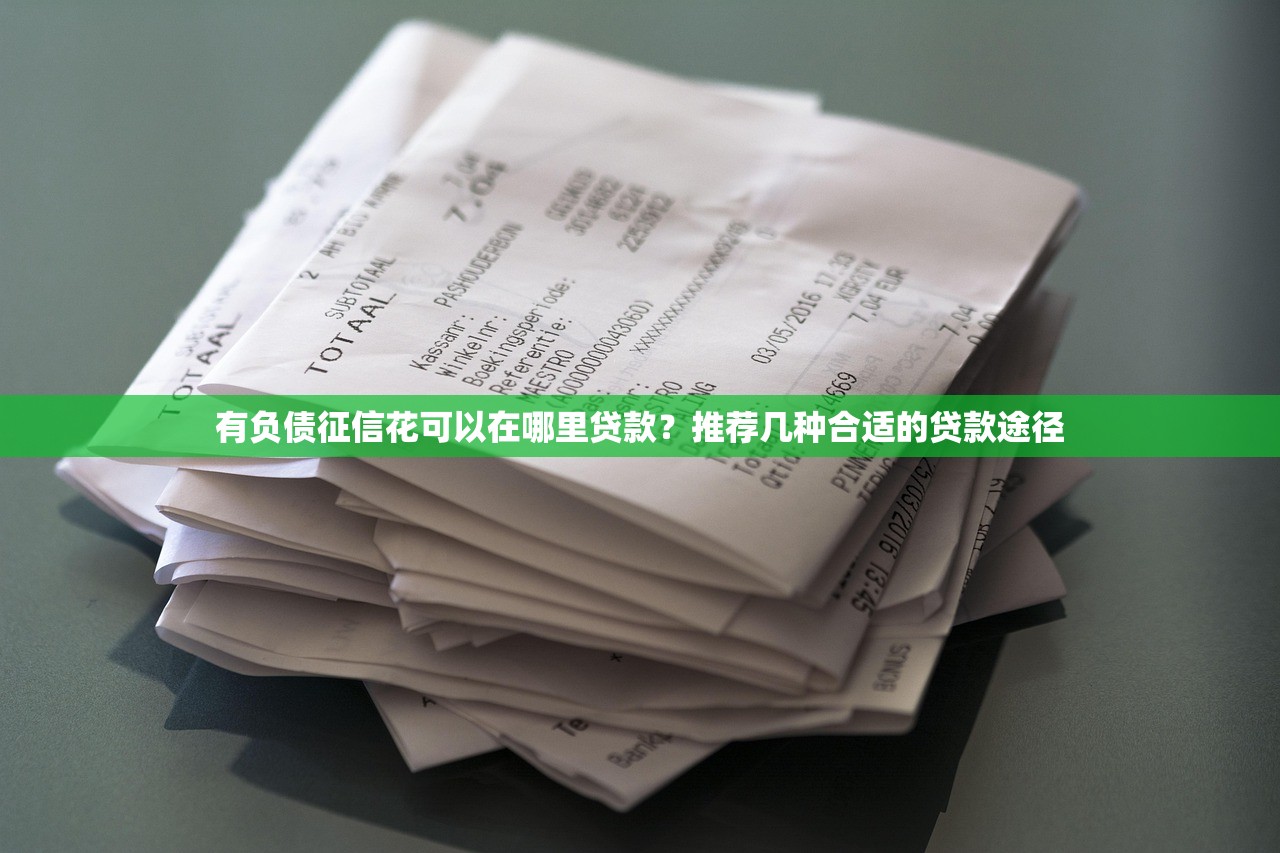 有负债征信花可以在哪里贷款？推荐几种合适的贷款途径