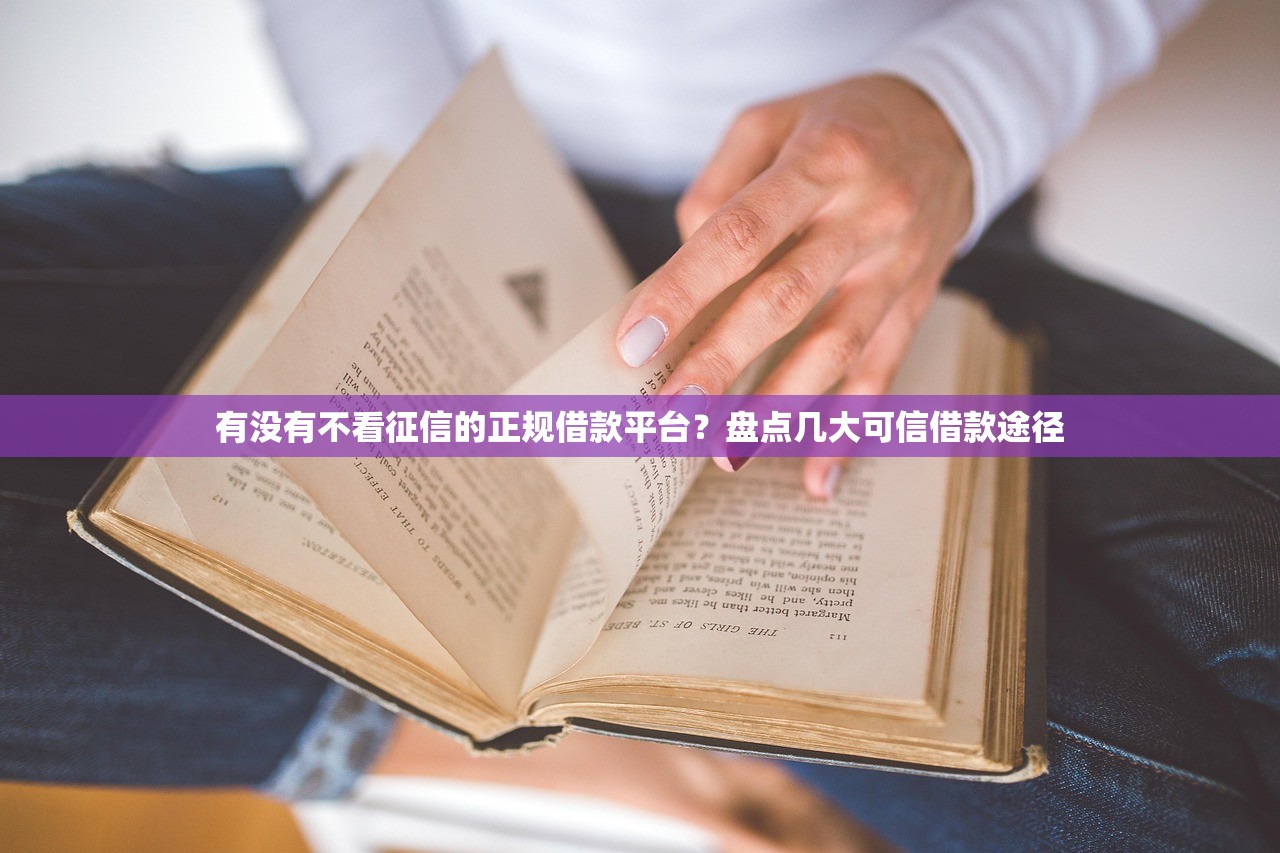 有没有不看征信的正规借款平台？盘点几大可信借款途径