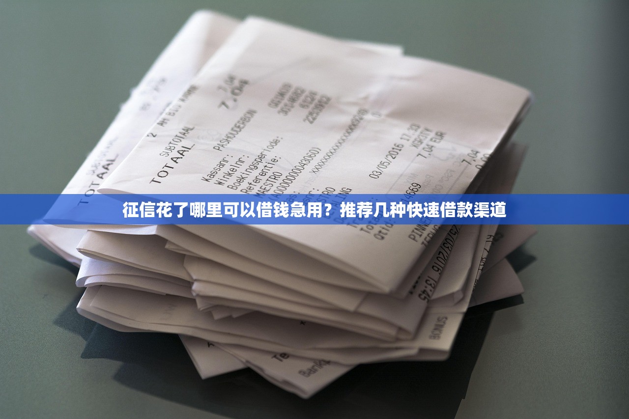 征信花了哪里可以借钱急用？推荐几种快速借款渠道