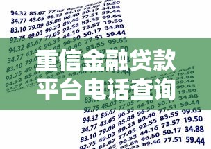 重信金融贷款平台电话查询指南及使用技巧
