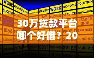 30万贷款平台哪个好借？2023正规低息平台推荐