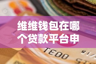 维维钱包在哪个贷款平台申请？2023年正规贷款渠道推荐