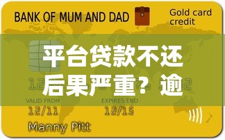 平台贷款不还后果严重？逾期影响及应对方法全解析