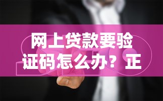 网上贷款要验证码怎么办？正确处理方法+避坑指南