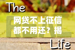 网贷不上征信都不用还？揭秘真实后果与避坑指南