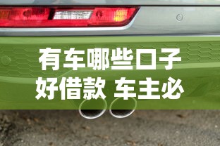 有车哪些口子好借款 车主必看的5个轻松下款渠道