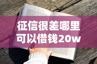 征信很差哪里可以借钱20w？这5种方法或许能帮到你